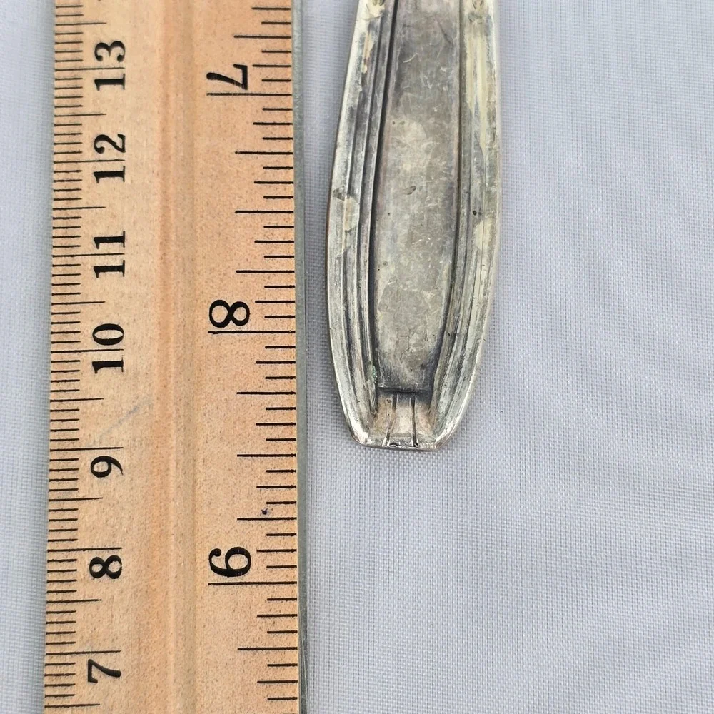 Harmony House Coronation Silver Plate AA+ Serving Spoon Vintage Art Deco 8.25